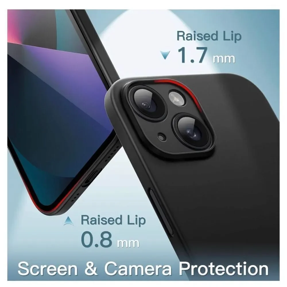TOZO Case for iPhone 13 Case‎ Cover 6.1 inch Matte Slim Semi Transparent Black